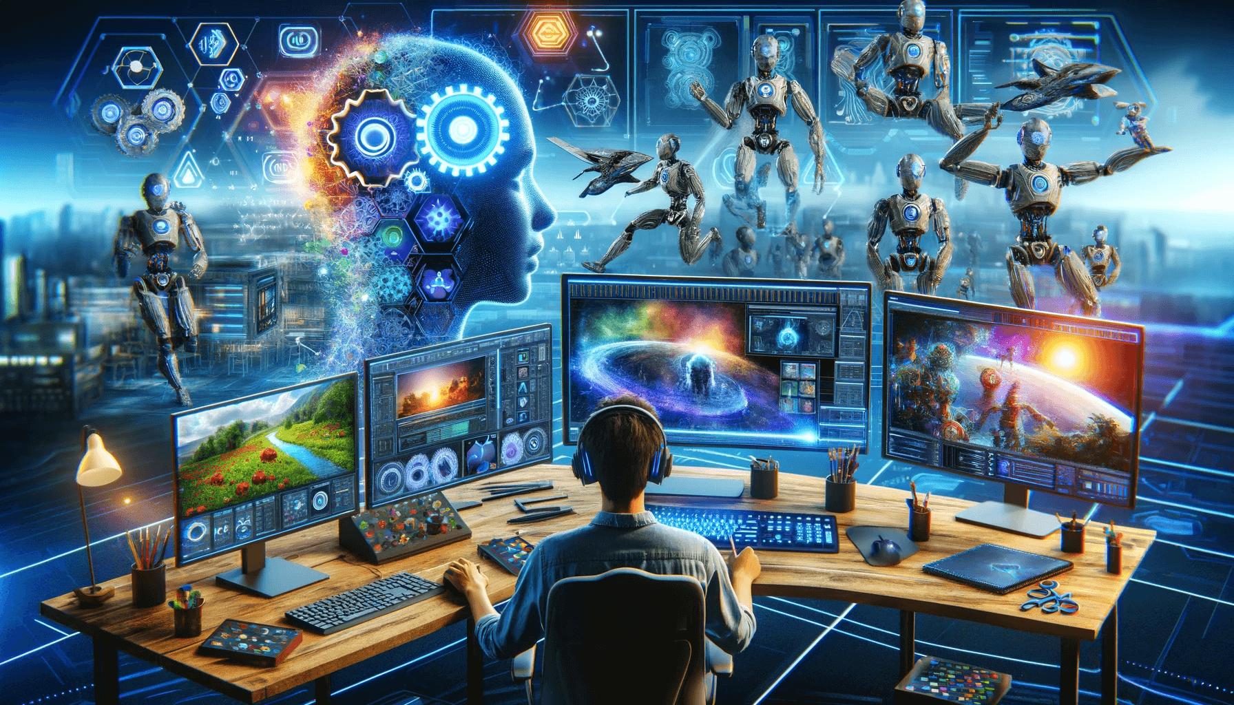 DALL·E 2023-12-01 22.54.02 - A visual representation of AIGC technology revolutionizing the gaming industry, showing a game developer using AI to create diverse and dynamic game c (1).png